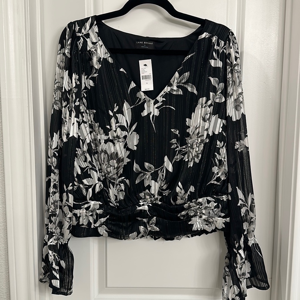 Lane Bryant crop Blouse